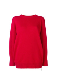 roter Pullover mit einem Rundhalsausschnitt von Lamberto Losani