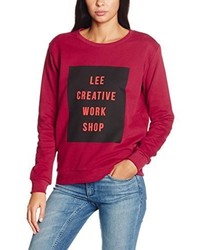 roter Pullover mit einem Rundhalsausschnitt von Lee