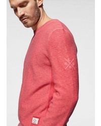 roter Pullover mit einem Rundhalsausschnitt von LERROS