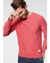 roter Pullover mit einem Rundhalsausschnitt von LERROS