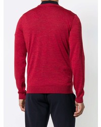 roter Pullover mit einem Rundhalsausschnitt von BOSS HUGO BOSS