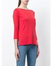 roter Pullover mit einem Rundhalsausschnitt von Snobby Sheep