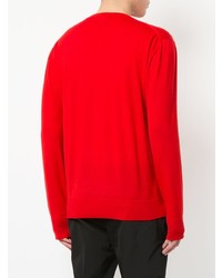 roter Pullover mit einem Rundhalsausschnitt von Calvin Klein 205W39nyc