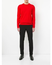 roter Pullover mit einem Rundhalsausschnitt von Calvin Klein 205W39nyc