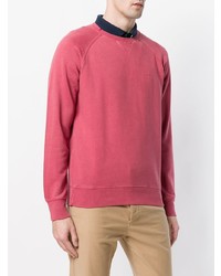 roter Pullover mit einem Rundhalsausschnitt von Sun 68