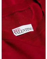 roter Pullover mit einem Rundhalsausschnitt von RED Valentino