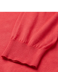 roter Pullover mit einem Rundhalsausschnitt von John Smedley