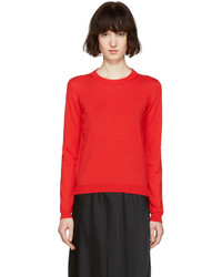 roter Pullover mit einem Rundhalsausschnitt von Maison Margiela