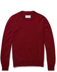 roter Pullover mit einem Rundhalsausschnitt von Maison Margiela