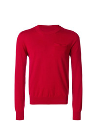 roter Pullover mit einem Rundhalsausschnitt von Maison Margiela