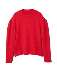 roter Pullover mit einem Rundhalsausschnitt von Mango