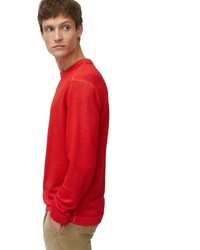 roter Pullover mit einem Rundhalsausschnitt von Marc O'Polo