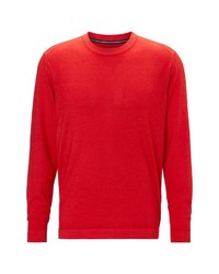 roter Pullover mit einem Rundhalsausschnitt von Marc O'Polo