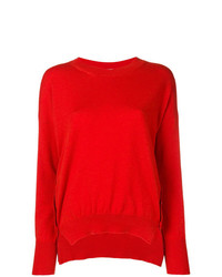 roter Pullover mit einem Rundhalsausschnitt von Mauro Grifoni