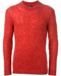 roter Pullover mit einem Rundhalsausschnitt von McQ by Alexander McQueen