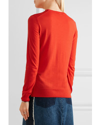 roter Pullover mit einem Rundhalsausschnitt von Proenza Schouler