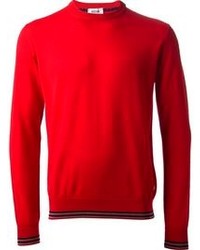 roter Pullover mit einem Rundhalsausschnitt von Moschino