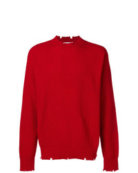 roter Pullover mit einem Rundhalsausschnitt von MSGM