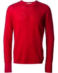 roter Pullover mit einem Rundhalsausschnitt von Nuur
