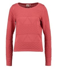 roter Pullover mit einem Rundhalsausschnitt von Object