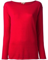 roter Pullover mit einem Rundhalsausschnitt von P.A.R.O.S.H.
