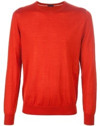 roter Pullover mit einem Rundhalsausschnitt von Paolo Pecora