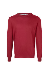 roter Pullover mit einem Rundhalsausschnitt von Paolo Pecora