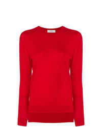 roter Pullover mit einem Rundhalsausschnitt von Pringle Of Scotland