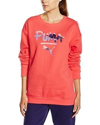 roter Pullover mit einem Rundhalsausschnitt von Puma