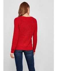roter Pullover mit einem Rundhalsausschnitt von Q/S designed by
