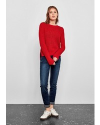 roter Pullover mit einem Rundhalsausschnitt von Q/S designed by