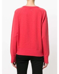 roter Pullover mit einem Rundhalsausschnitt von Rag & Bone