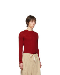 roter Pullover mit einem Rundhalsausschnitt von Judy Turner