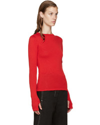 roter Pullover mit einem Rundhalsausschnitt von Jacquemus