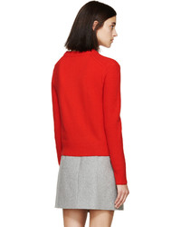 roter Pullover mit einem Rundhalsausschnitt von Rag & Bone