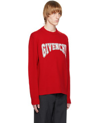 roter Pullover mit einem Rundhalsausschnitt von Givenchy