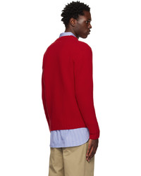 roter Pullover mit einem Rundhalsausschnitt von Gimaguas