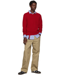 roter Pullover mit einem Rundhalsausschnitt von Gimaguas