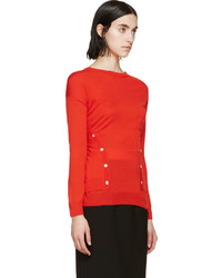 roter Pullover mit einem Rundhalsausschnitt von Nina Ricci