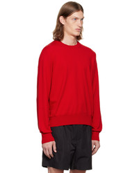 roter Pullover mit einem Rundhalsausschnitt von The Row