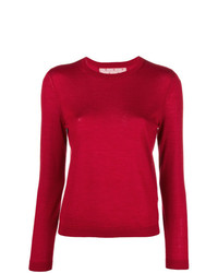 roter Pullover mit einem Rundhalsausschnitt von RED Valentino