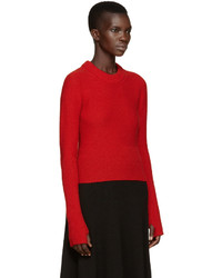 roter Pullover mit einem Rundhalsausschnitt von Lemaire