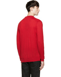 roter Pullover mit einem Rundhalsausschnitt von Dolce & Gabbana