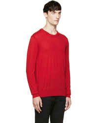 roter Pullover mit einem Rundhalsausschnitt von Dolce & Gabbana