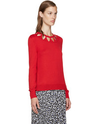 roter Pullover mit einem Rundhalsausschnitt von Altuzarra