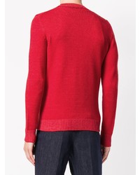 roter Pullover mit einem Rundhalsausschnitt von Nuur