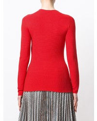 roter Pullover mit einem Rundhalsausschnitt von Giorgio Armani