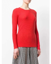 roter Pullover mit einem Rundhalsausschnitt von Giorgio Armani