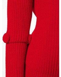 roter Pullover mit einem Rundhalsausschnitt von Maison Flaneur