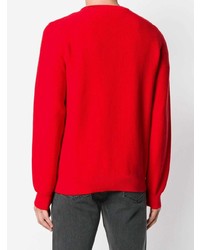 roter Pullover mit einem Rundhalsausschnitt von A.P.C.